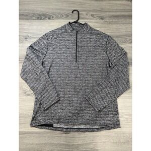Lululemon Sweater Mens XL Surge Heathered Gray Pullover Reflective 1/4 Zip